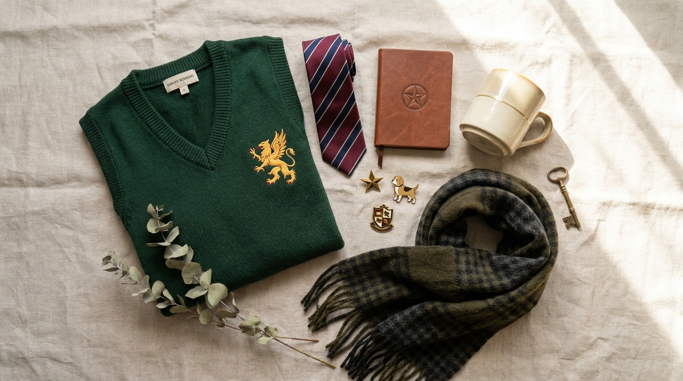 Damian Desmond themed merchandise flat lay