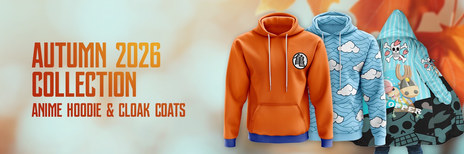 Anime Autumn 2026 collection: Dragon Ball, Demon Slayer and One Piece hoodies and cloak coats